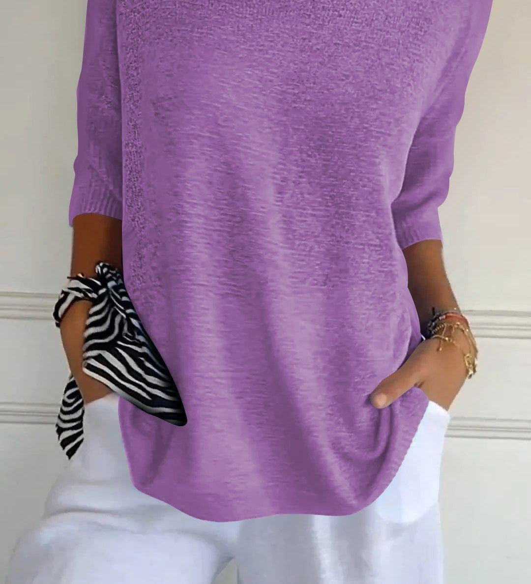 Paris™ Blusa de punto con escote en V