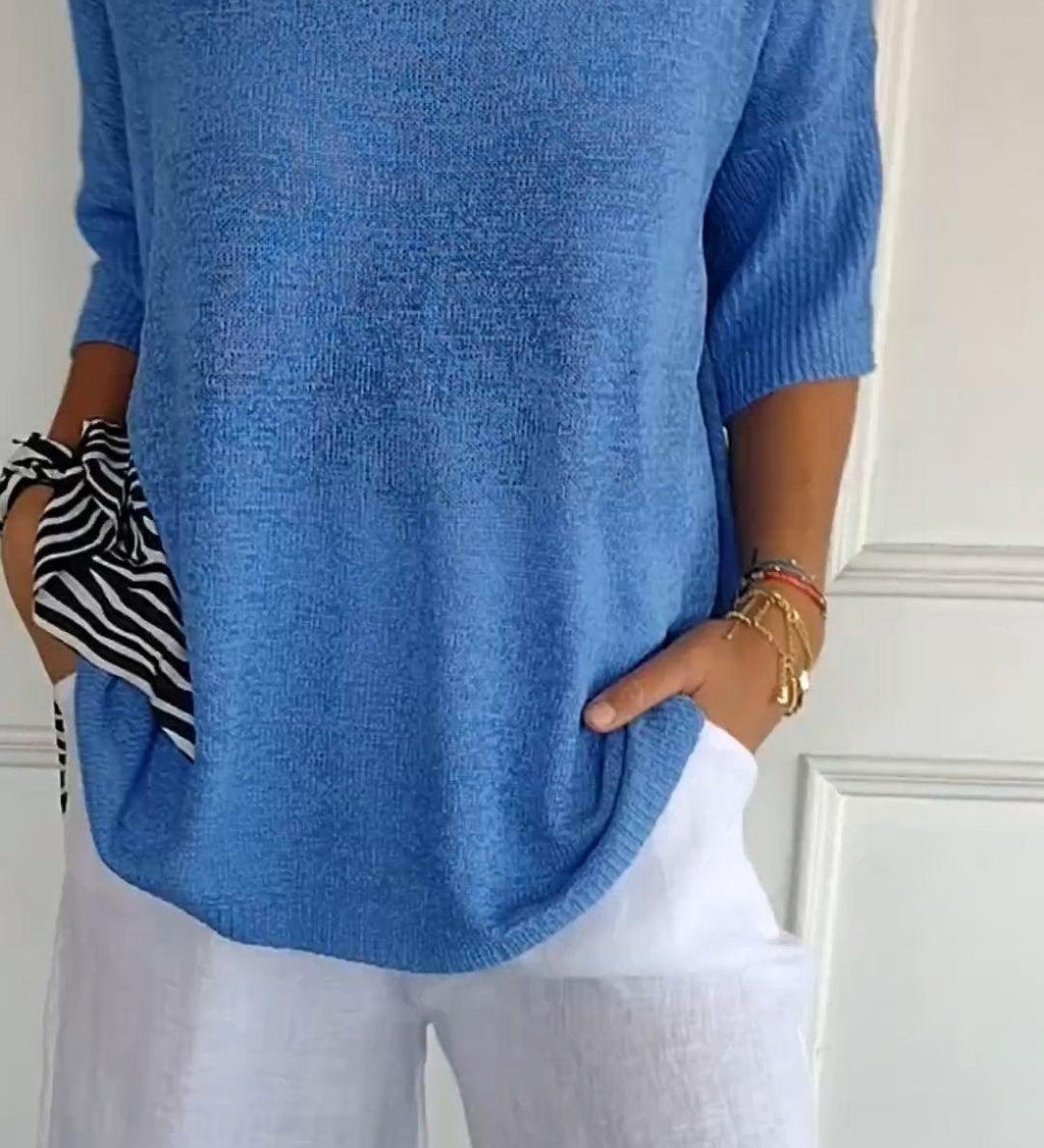 Paris™ Blusa de punto con escote en V