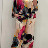 Silvia™ Conjunto de dos piezas con estampado elegante
