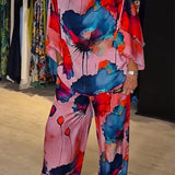 Silvia™ Conjunto de dos piezas con estampado elegante