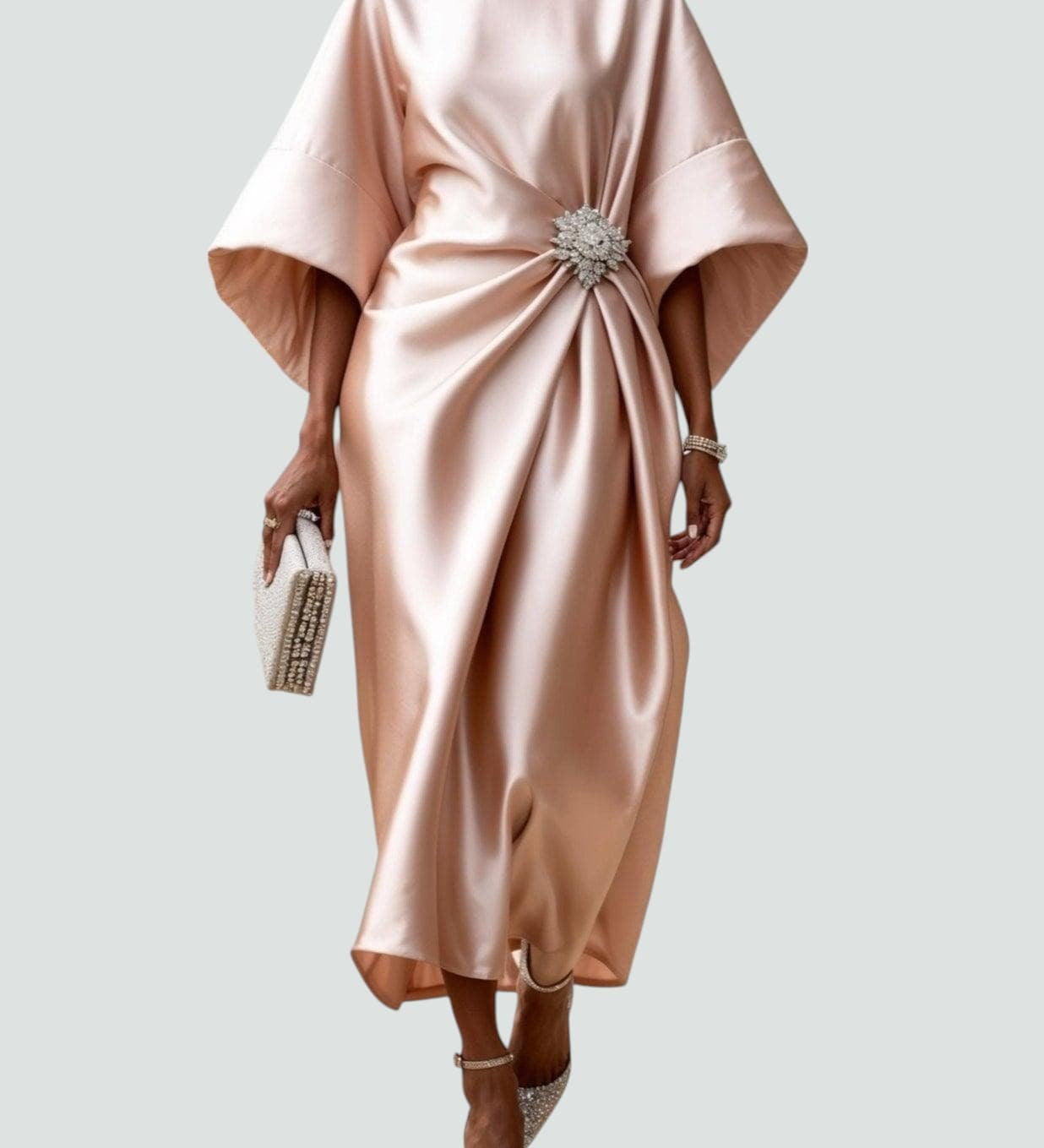 Albertine – Elegante vestido largo de satén para Mujer