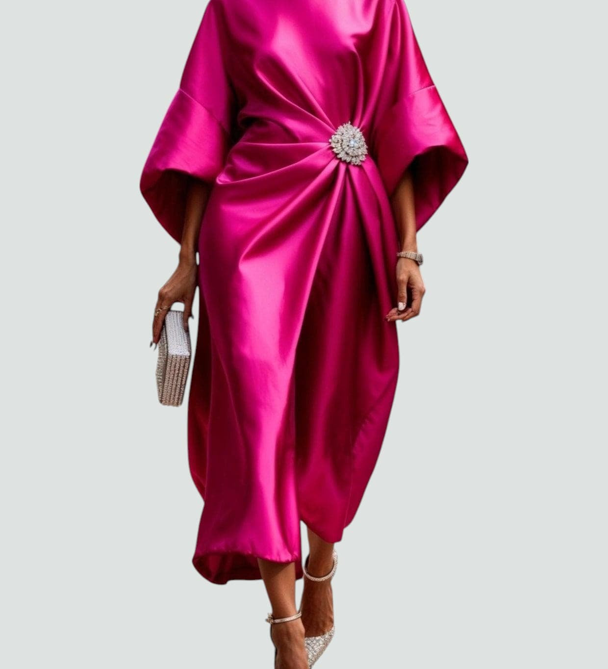 Albertine – Elegante vestido largo de satén para Mujer