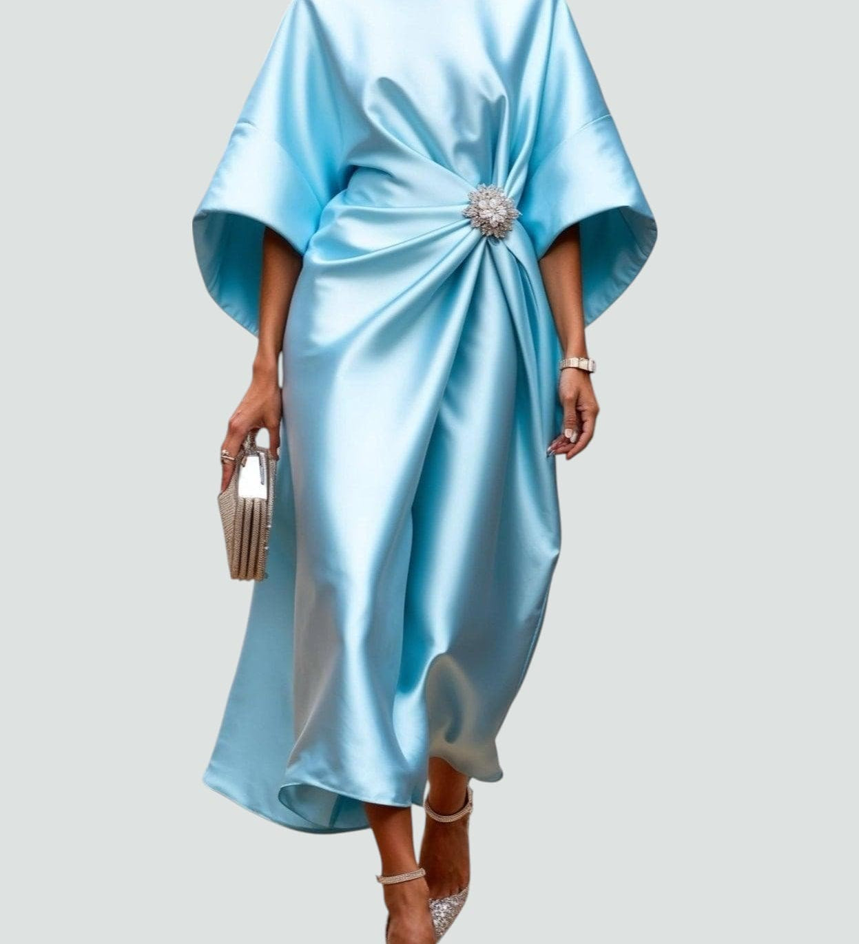 Albertine – Elegante vestido largo de satén para Mujer