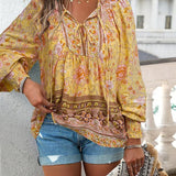 Sarah - Top floral bohemio fluido