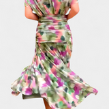 Magda™ | Vestido largo de flores con escote en V