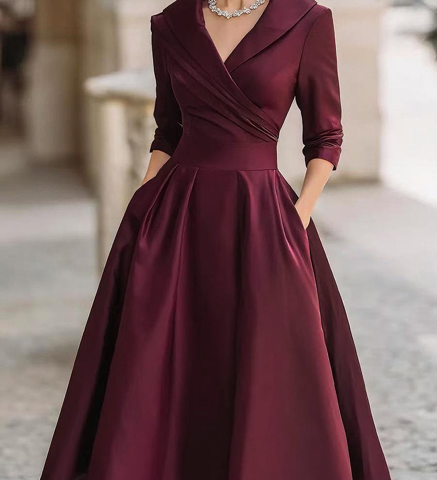 Lina - Vestido de Mujer midi de satén