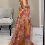Giselle - Vestido largo con estampado floral encantador para Mujer