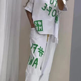 Desa™ Conjunto casual de dos piezas de cuello redondo con estampado