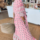 Modena - Vestido casual estampado con escote en V y media manga para Mujer