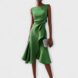 Juliette – Vestido midi asimétrico drapeado