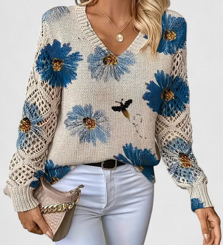 Aurélie | Elegante suéter con estampado floral