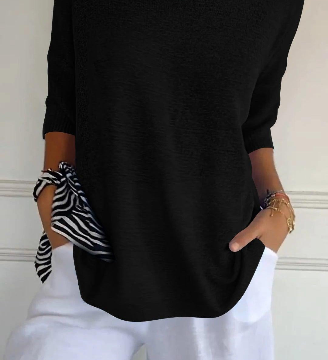 Paris™ Blusa de punto con escote en V