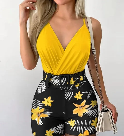Lucre™ Traje de dos piezas con cinturón para verano