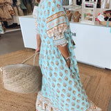 Modena - Vestido casual estampado con escote en V y media manga para Mujer