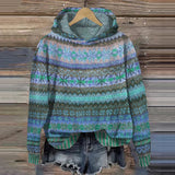 Liane | Sudadera con capucha retro étnica