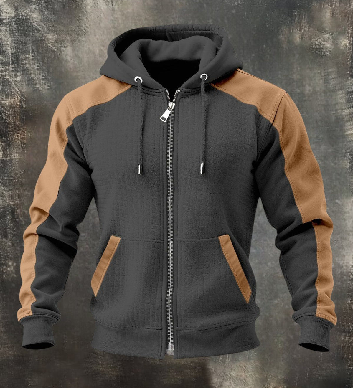 SALVATORE™ | SUDADERA BICOLOR CON CREMALLERA