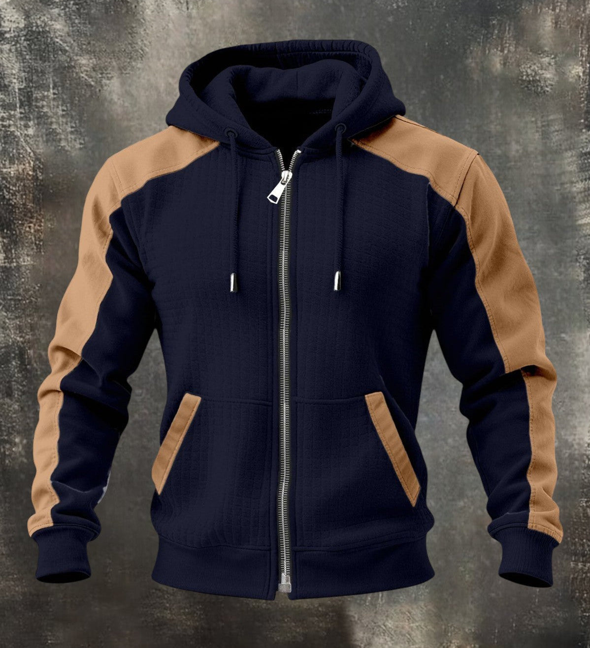 SALVATORE™ | SUDADERA BICOLOR CON CREMALLERA