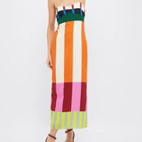 Elsa - Vestido largo multicolor