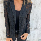 Lena |  Blazer de encaje transparente con estructura elegante