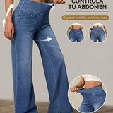 Duna - Pantalones anchos con control de abdomen para Mujer