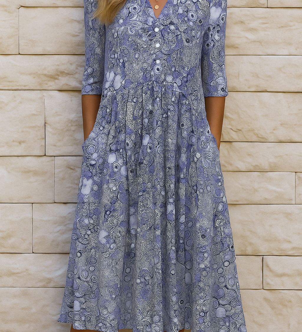 OLIVIA | VESTIDO ELEGANTE CON ESCOTE EN V PARA MUJER