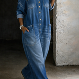 Sophia | Mono de Denim con Espaldas Descubiertas para Mujer