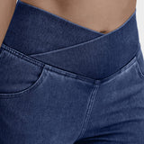 Majestic™ Pantalones de mezclilla con cintura cruzada