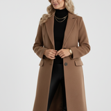 Moa™ | Elegante abrigo largo de carácter clásico