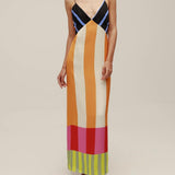 Elsa - Vestido largo multicolor