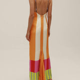 Elsa - Vestido largo multicolor