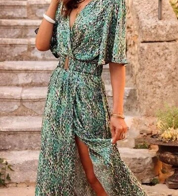 Dione™ Vestido largo con cinturón primavera/verano (Edición Limitada)