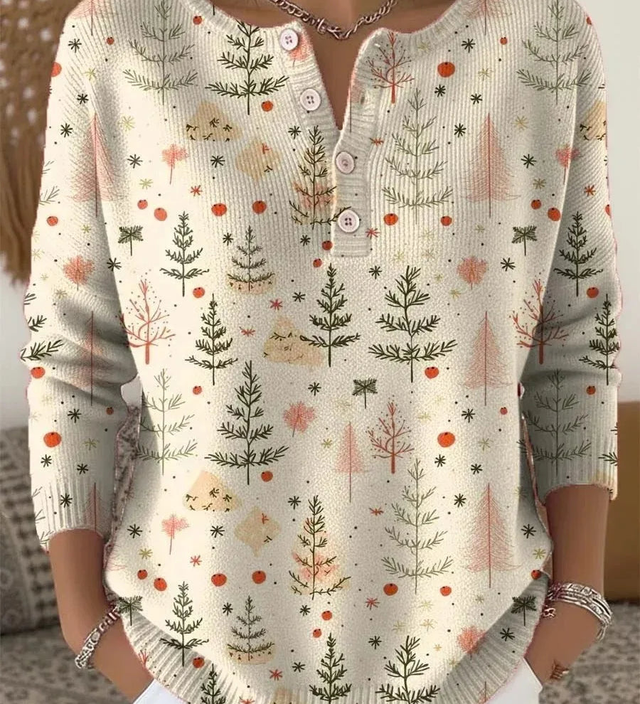 Manon | Suéter Navideño Cálido con Estampado Festivo