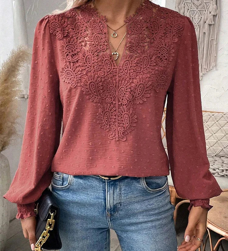 Clementine - Blusa elegante con escote en V