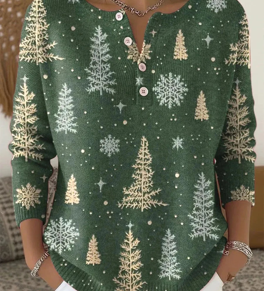 Manon | Suéter Navideño Cálido con Estampado Festivo