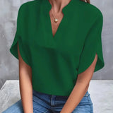 Deborah - Camisa de cuello en V suave y refinada