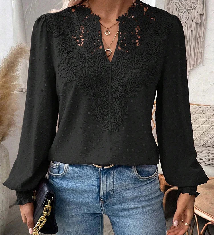 Clementine - Blusa elegante con escote en V