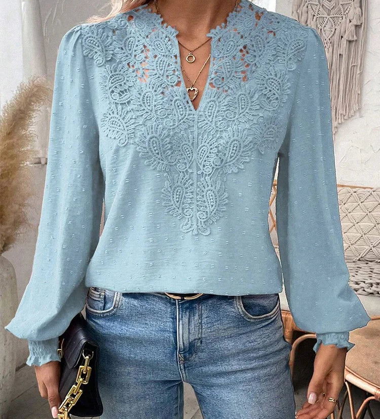 Clementine - Blusa elegante con escote en V