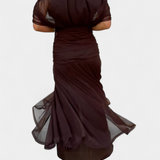 Magda™ | Vestido largo de flores con escote en V