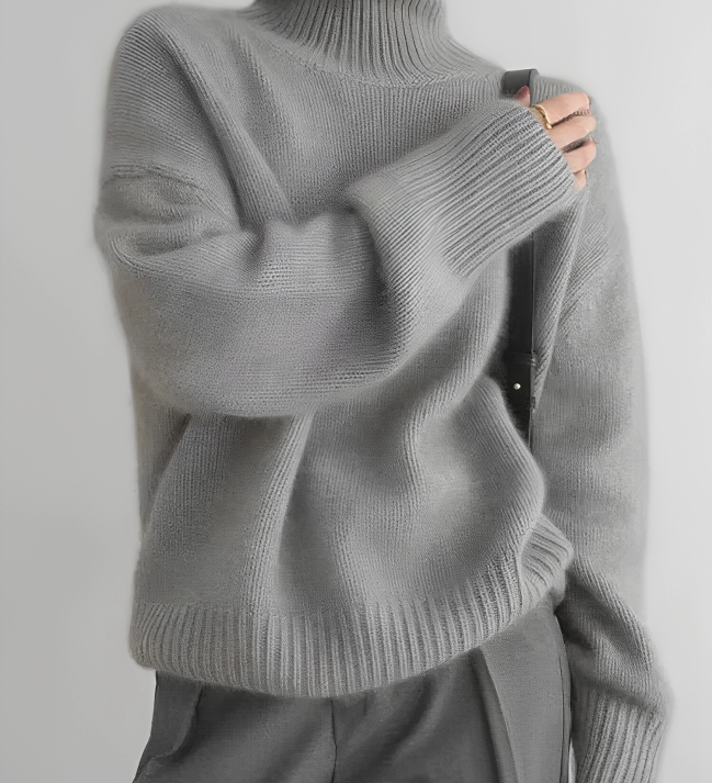 Sophia - Jersey de cachemira de cuello alto