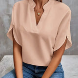 Deborah - Camisa de cuello en V suave y refinada