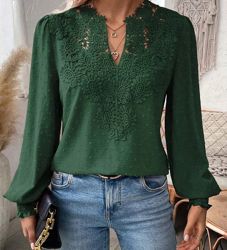 Clementine - Blusa elegante con escote en V
