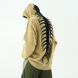 Sudadera con Capucha de Punto con Diseño de Ciempiés