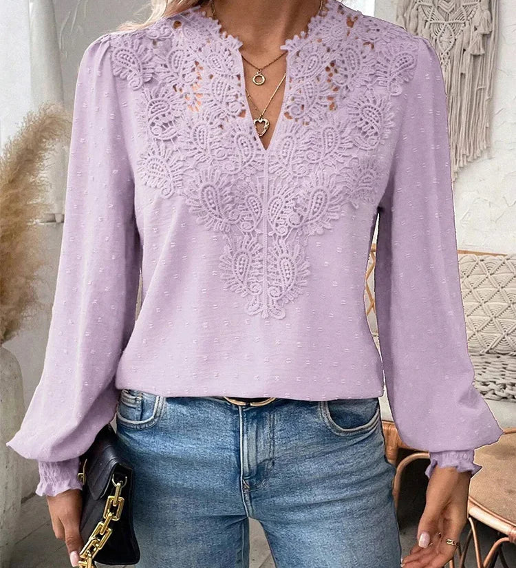 Clementine - Blusa elegante con escote en V