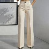 Eddi | Pantalones de talle alto elegantes de corte recto