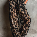 Lirio - Mono Amplio de Chiffon con Escote Halter para Mujer