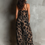 Lirio - Mono Amplio de Chiffon con Escote Halter para Mujer