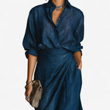 Tina - Vestido Maxi Azul Océano para Mujer