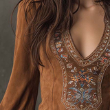 Magda – vestido mini vintage marrón