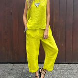 Mayte™ Conjunto casual elegante de dos piezas con chaleco y pantalones sin mangas
