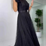 Aveline – Vestido elegante de chiffon de seda